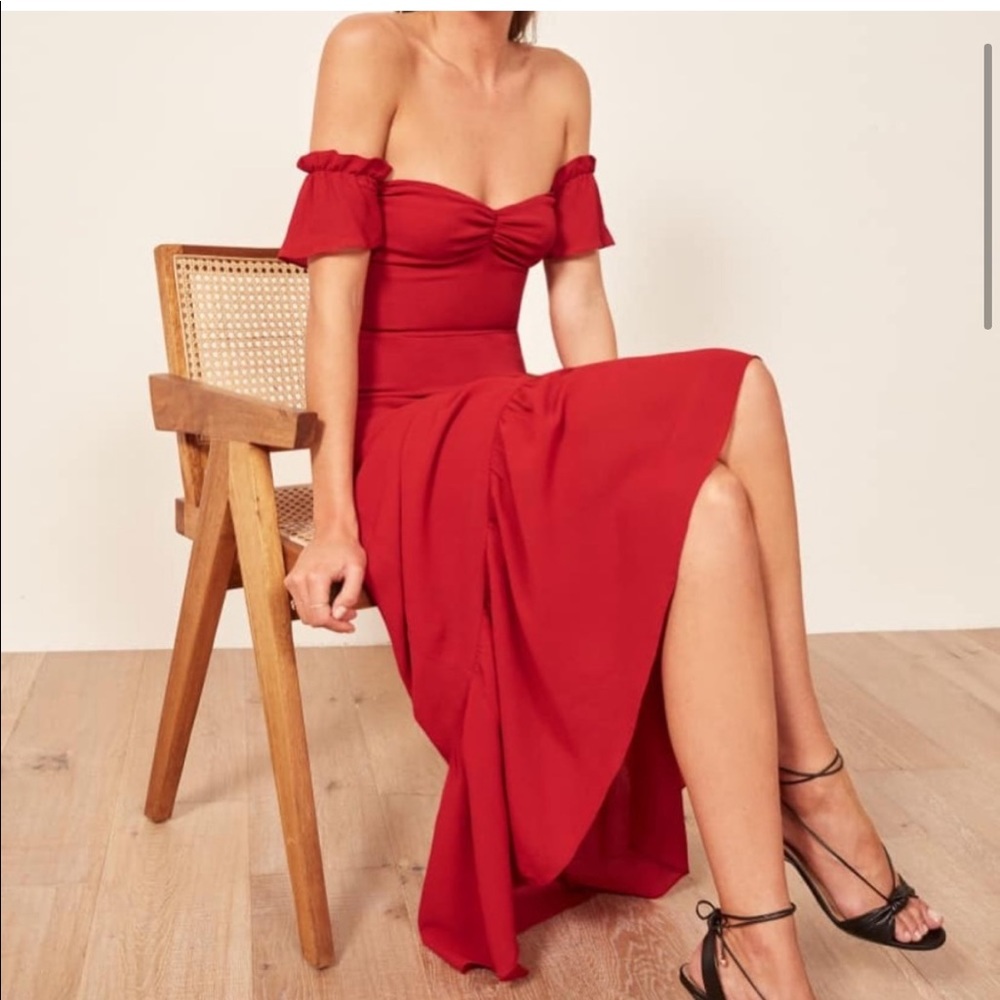 NWT Reformation butterfly dress size 4 red